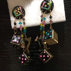 Lunch at the Ritz “lucky 7-11 dice earrings